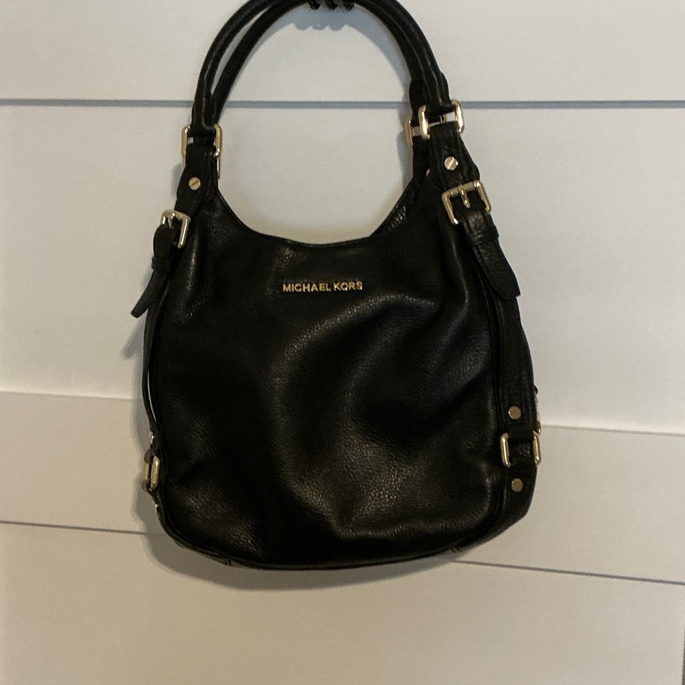 Michael Kors Black Leather Shoulder Bag